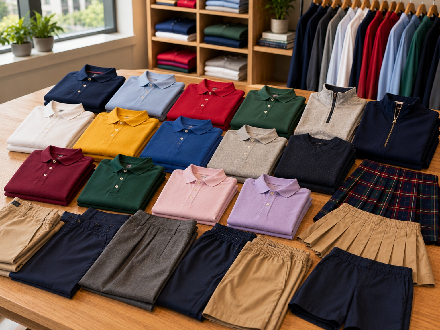 Assortiment d’uniformes scolaires de tous les jours