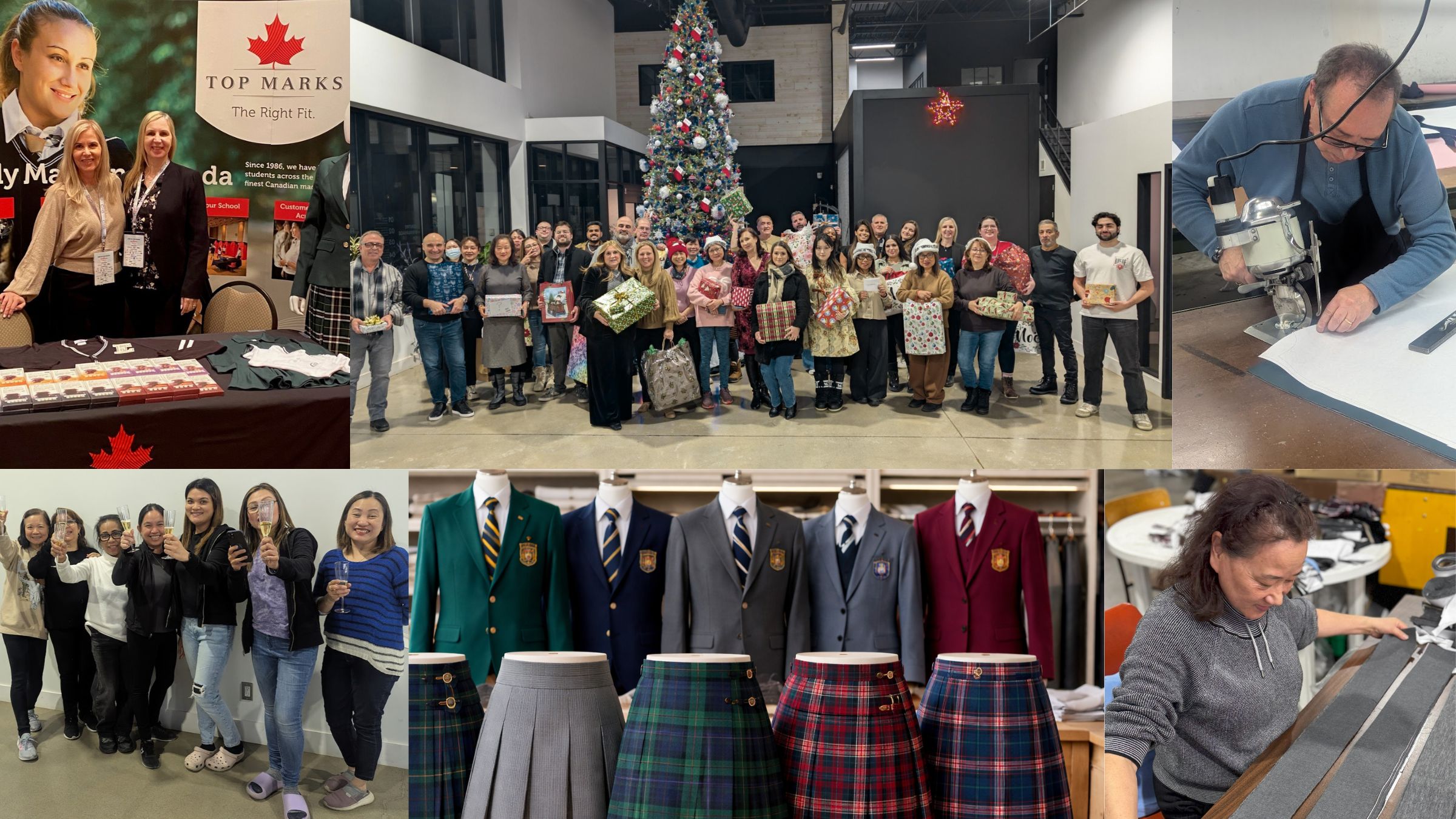 Équipe Top Marks, savoir-faire, tartans, conception et production d’uniformes scolaires